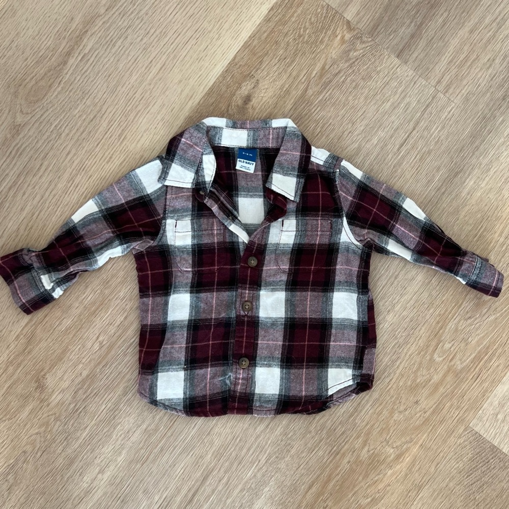 Old Navy Infant Plaid Button-Down Shirt
